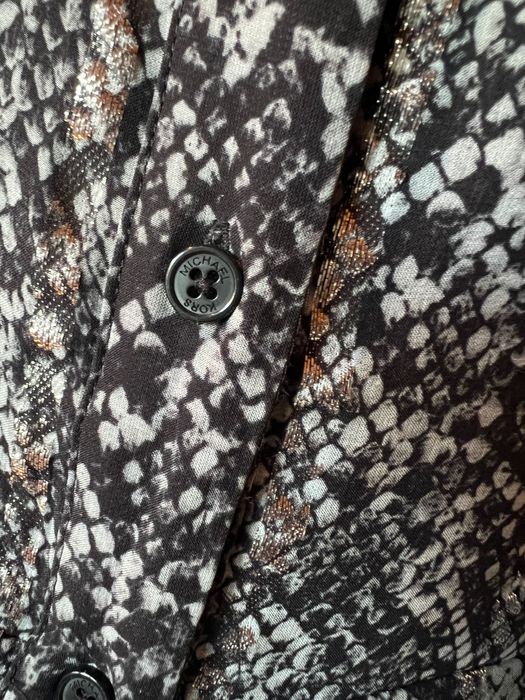 Michael Kors рокля коприна и метални нишки