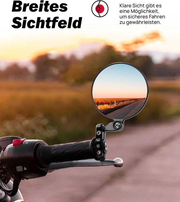 Oglinzi motocicleta, KEMIMOTO scuter atv, 360°, 10cm, set de 2, E24