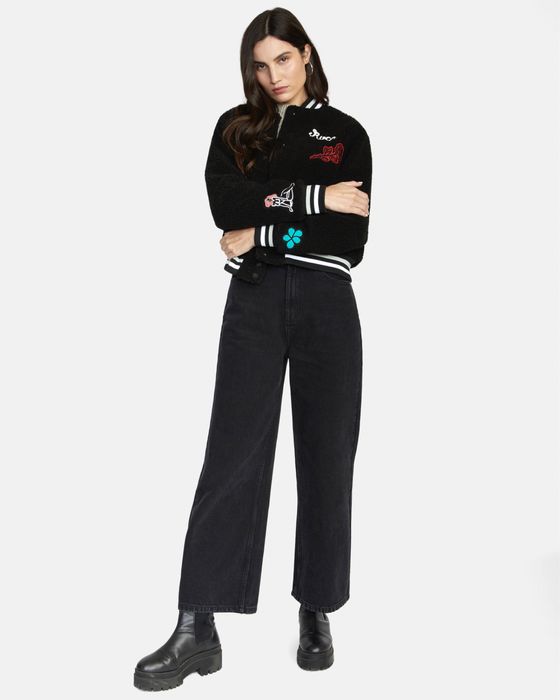 RVCA x Mark Oblow Dream Team Jacket ОРИГИНАЛ дамско яке/теди/шерпа M-L