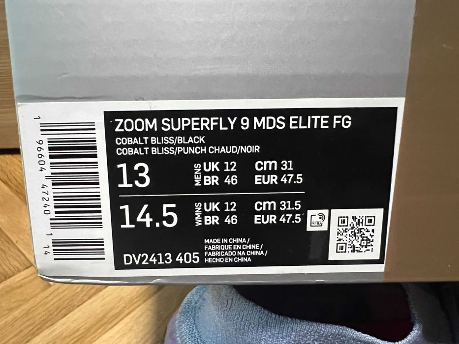 nike mercurial vapor SUPERFLY 9 mds ACC бутонки ,калеври ,футболни обувки номер 47,5