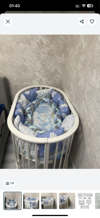 Бортики для детской кроватки