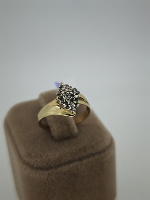 Inel aur 10k 2.37gr cu diamante naturale (r)