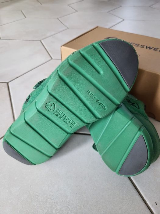 Pantofi copii Merino Runners verzi, m. 34, 22 cm interior