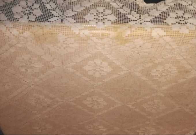 Perdea traditionala, lucrata manual din dantela macrame