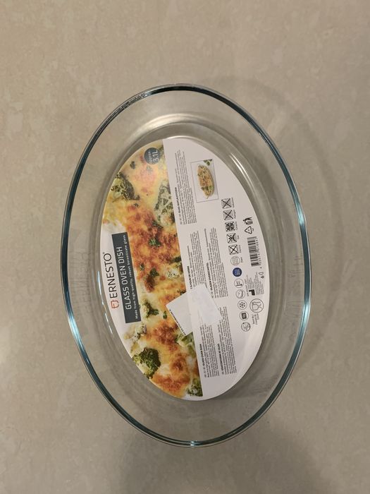 Vas sticla termorezistenta Ernesto, cratita email, 3 site inox