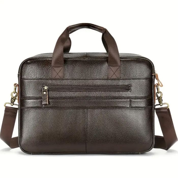 Мъжка универсална бизнес чанта за лаптоп15”/Естест. кожа -11% Промоция