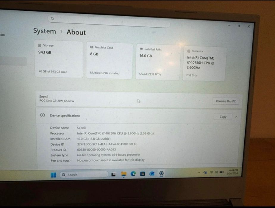 Laptop Gaming Rog Strix G15