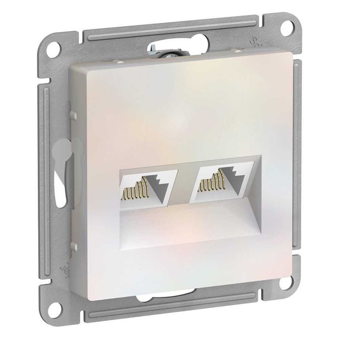 Schneider Electric. AtlasDesign. Розетка двойная компьютерная.