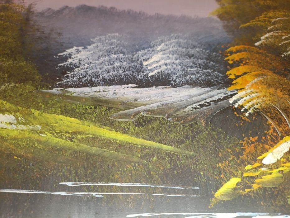 Tablou Pictat "Drumul Spre o Aventură Nouă în Natură" Anul 1998