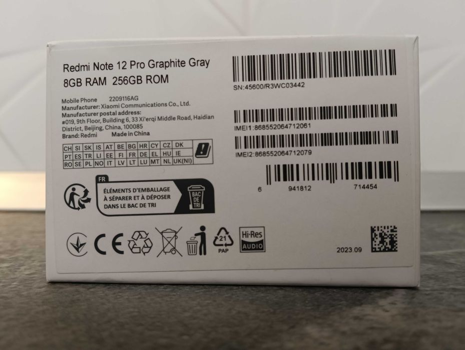 Vand Telefon Xiaomi Redmi Note 12 Pro 256 Gb Rom / 8 GB RAM