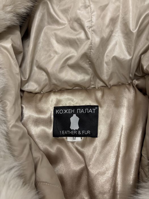 Дамско палто с естествен косъм