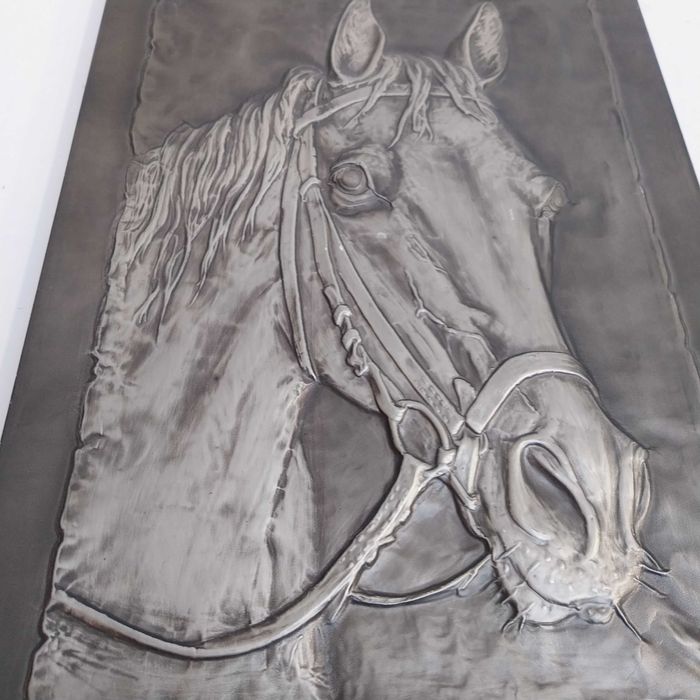 НАЙ ДОБРАТА ОФЕРТА Стара Немаска белереф картина дърво  Конска глава