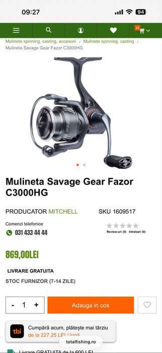 Combo medium light Savage Gear