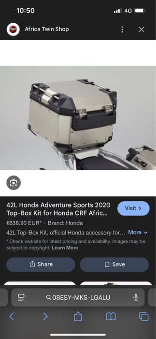 Top Case cu spatar Honda Africa Twin 2020-2025