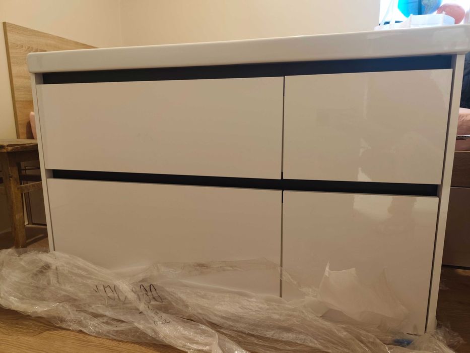 Шкаф и мивка за баня 110/75/45 см