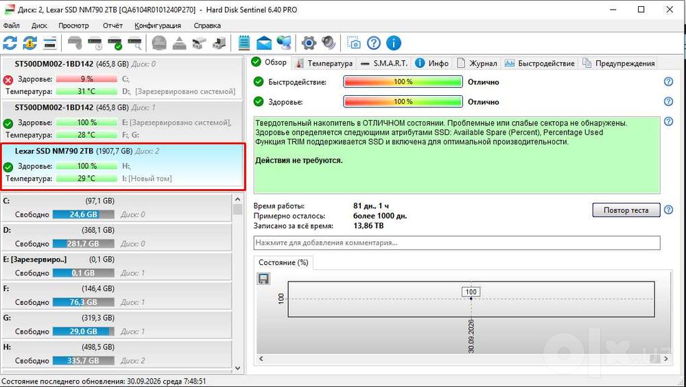 SSD LEXAR NM790 2TB 100% NVMe M.2