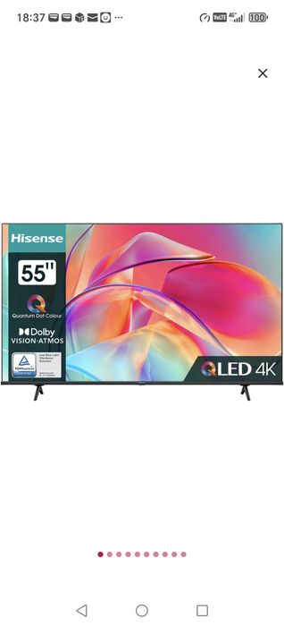 Televizor QLED Smart HISENSE 55E7KQ, Ultra HD 4K, HDR, 139cm