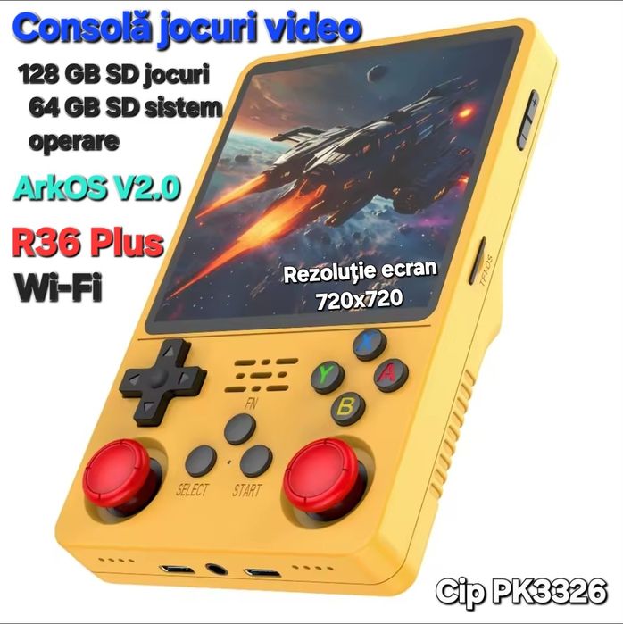Consola de jocuri video portabilă retro R36s Plus, actualizată în 2025