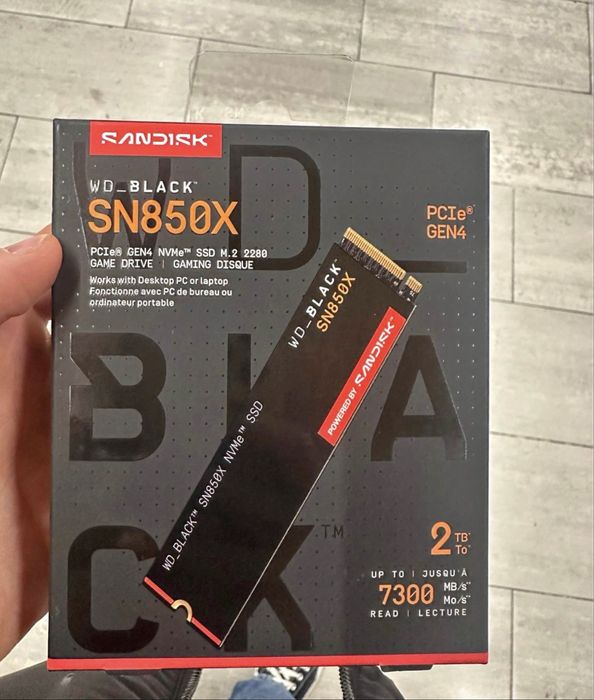 SSD WD Black SN850X 2TB PCI Express 4.0 x4 M.2 2280, Nou, Garantie!