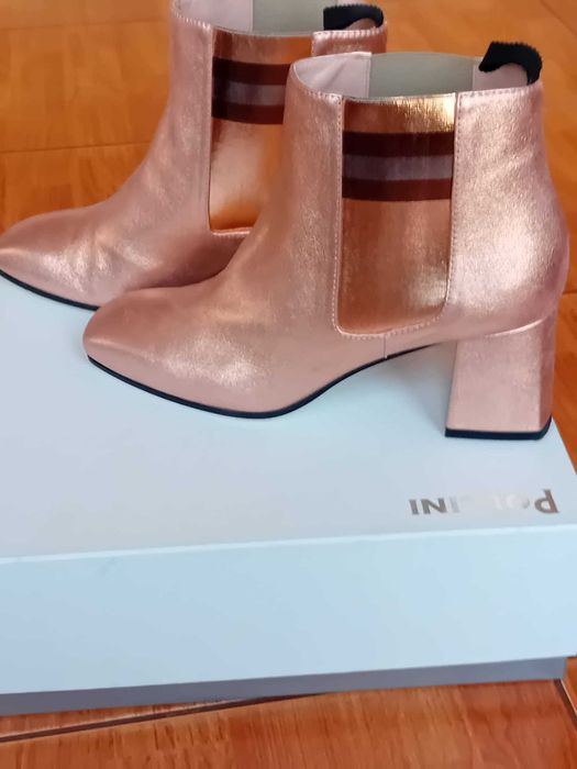 Ghete Pollini dama, piele naturala