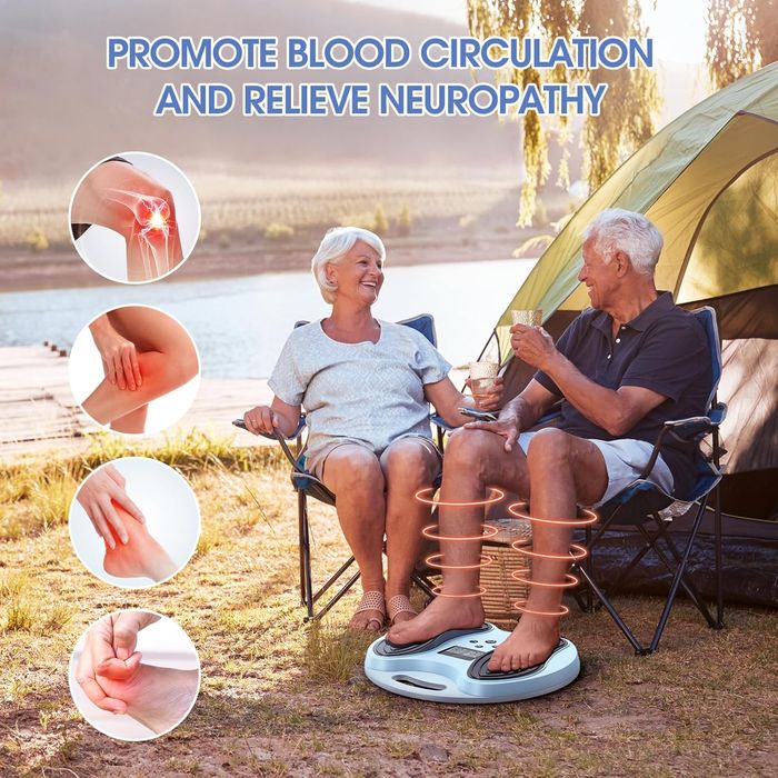 Безжичен масажор за крака, EMS за стимулиране на кръвообращението