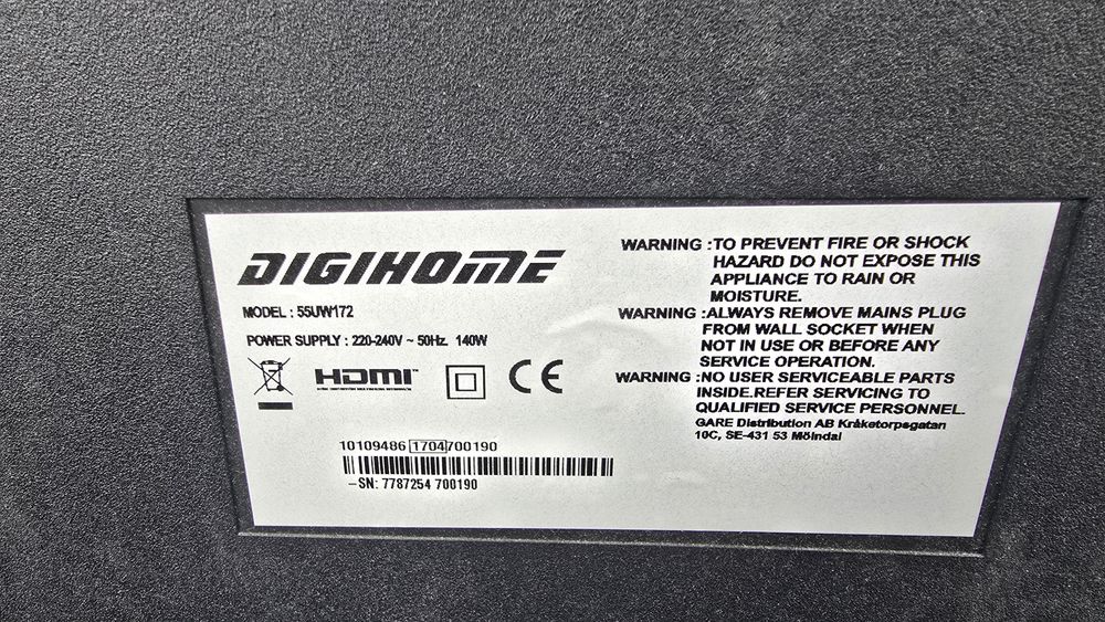 Smart tv Digihome 4K 55inch 4 bucăți disponibile