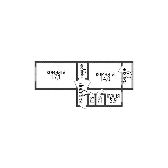 2 комн. квартира, 9 микрорайон