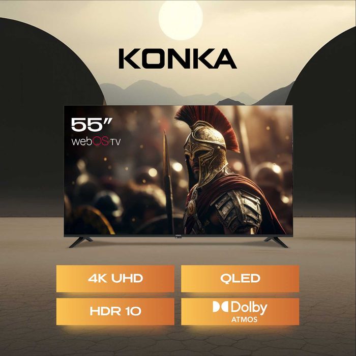 Игровой Smart TV Konka 55" 4K 144Hz (Новый, упаковка) РАСПИСКА ВСТРЕЧА
