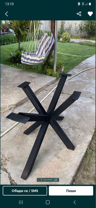 Метални крака за маса 180 лв и стелаж за плодове и зеленчуци