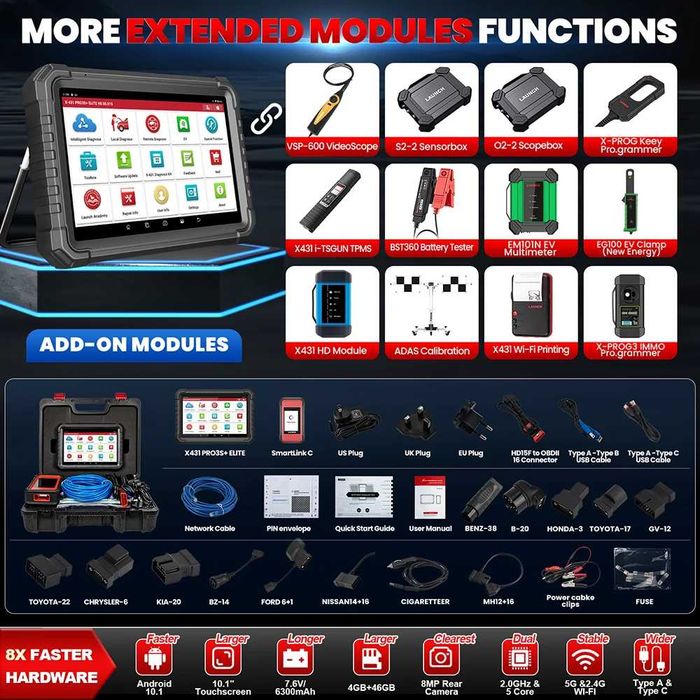 Автомобилна диагностика Launch X431 PRO3S+ Elite