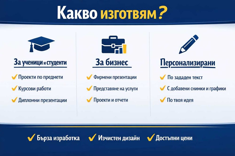 Изготвям презентации - PowerPoint / Google Slides