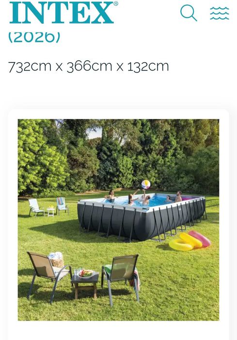Vând piscină  dreptunghiulară aproape nouă. A fost folosită doar 3 săptămâni. Are filtru, scară și robot de curățare.