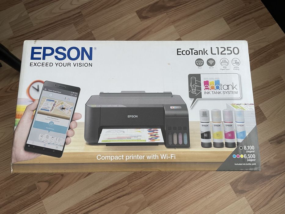 Принтер Epson EcoTank L1250 (Чисто нов)