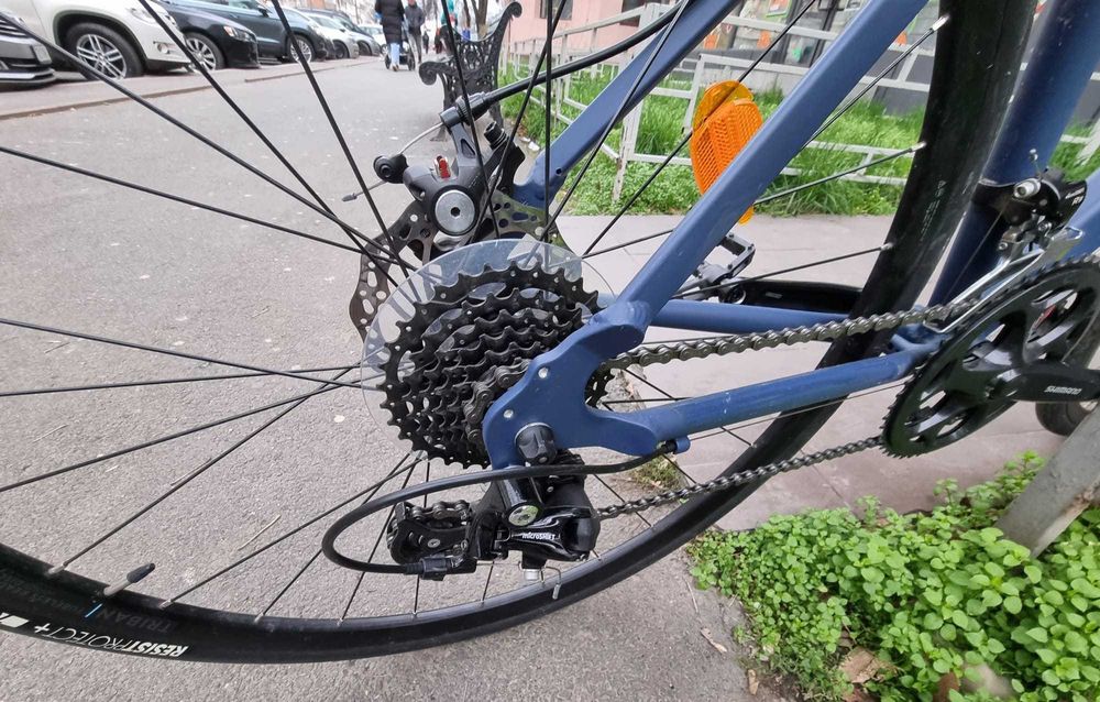 Bicicleta sosea Triban RC120 albastru XS