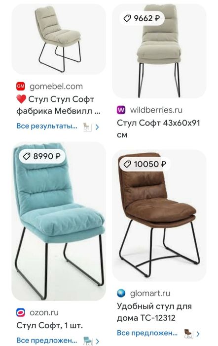 Стулья мягкие для столовой