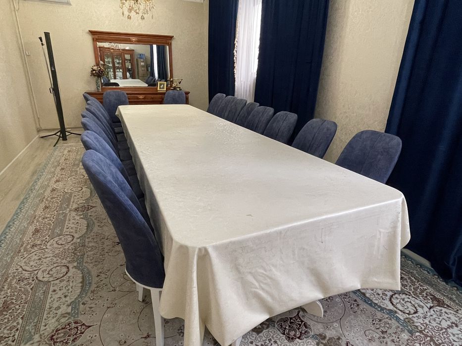 Стол 5,5 м стулья металическая 20шт