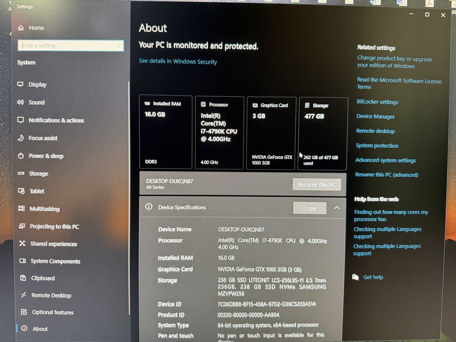 Vand Calculator intel I7