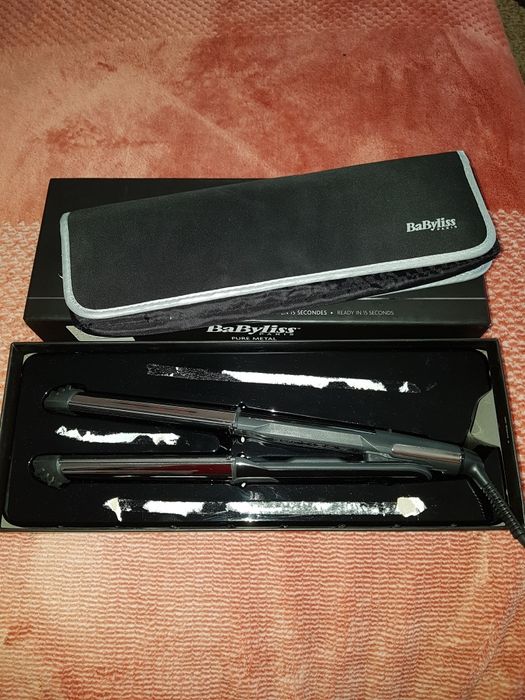 Placă de păr Babyliss 2 in 1 Pure Metal