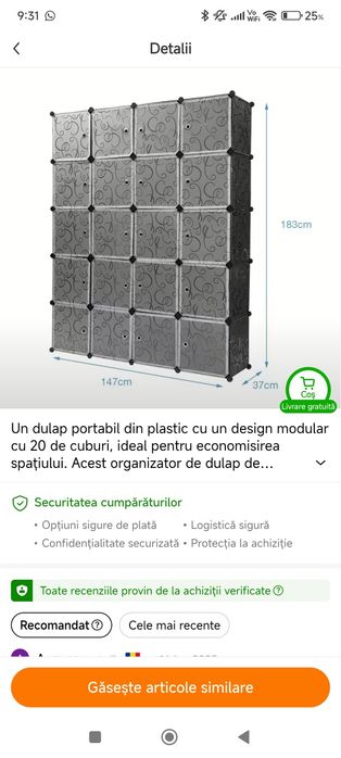 Dulap modular plastic