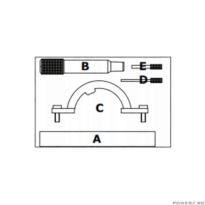 Trusa blocare distributie Opel 1.0 12V, 1.0 16V, 1.2 16V, 1.4 16V,