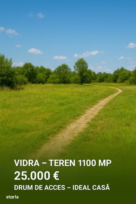 Vidra – Teren 1100 mp – Drum de Acces – Ideal Casa