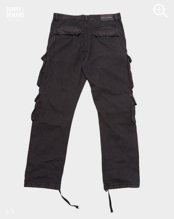 Карго дънки черни