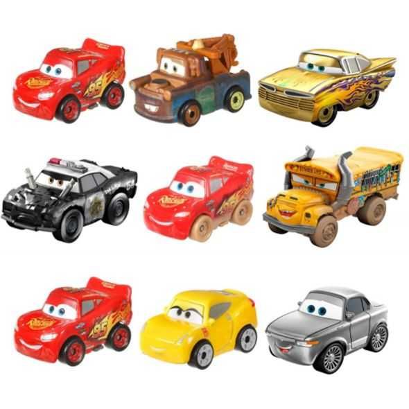 Метални колички 3бр Disney Cars Мини колички Mattel Маккуийн