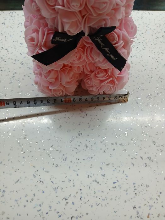 Мече от вечни рози розово