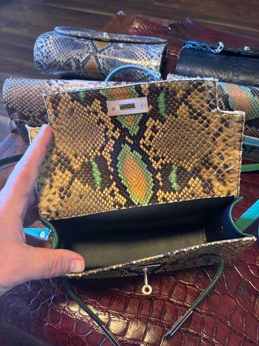 Posete dama  din piele exotica de piton