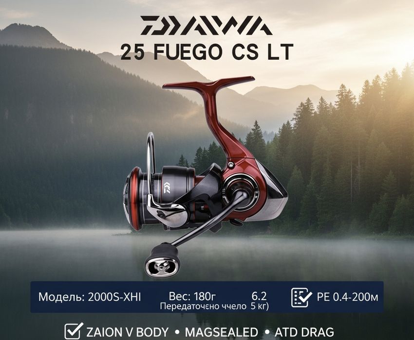 Катушка daiwa дайва модель 2000S для форелевой ловли microjig