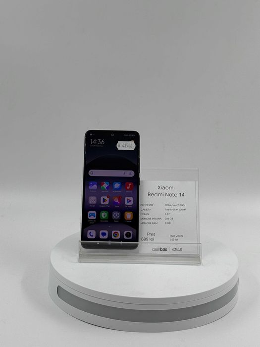 Xiaomi Redmi Note 14 Garantie 24 luni CashBox