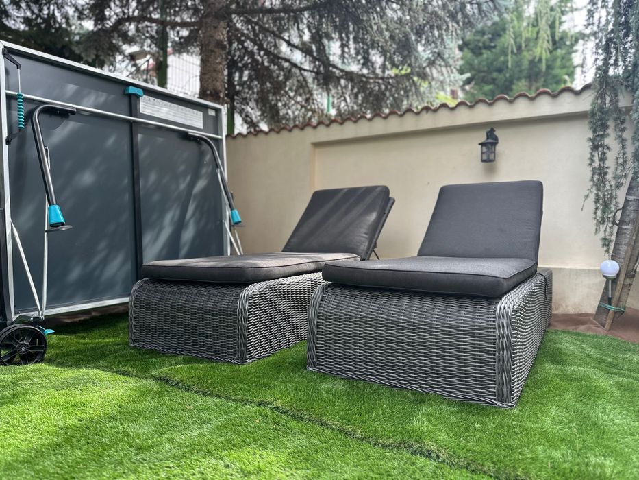 Șezlong premium JUTLANDIA TAMBOHOUSE – 76x206 cm – gri