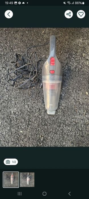 Vând aspirator auto black-decker