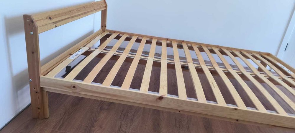 Двойно легло (140x200) Икеа Neiden + подматрачна рамка Luroy